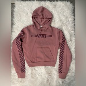 Vans Mauve Hoodie with Checkered Detailing